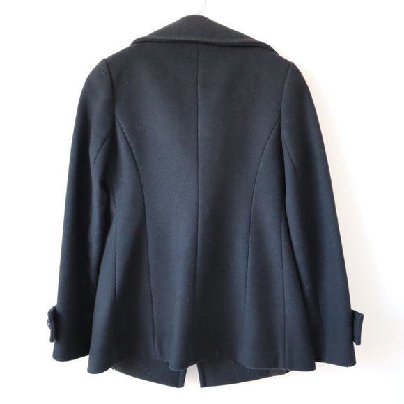 Aritzia Talula Babaton Howell Double Breasted Black Pea Coat, Size XXSma… - Picture 6 of 16